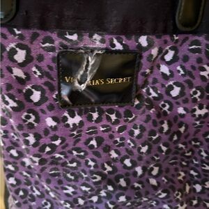 Victoria's Secret Purple Animal Print Tote